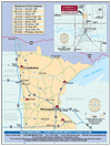 Thumbnail: UMN Crookston Campus within Minnesota and Adjacent State Map Color
