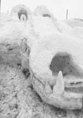Photo of a snow sculpture