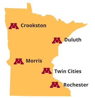 University of Minnesota campuses map