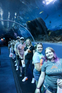 DECA students at an aquarium in Atlanta, Georgia