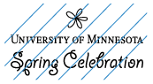 Incorrect logo with a flower on top of the University of Minnesota and then event name below it