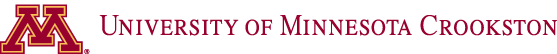 Full color block M with University of Minnesota Crookston wordmark horizontal