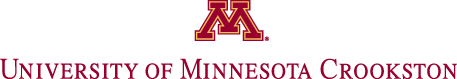 Full color block M above University of Minnesota Crookston wordmark