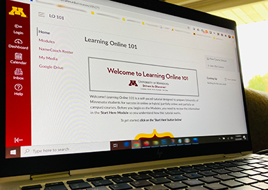 Learning Online 101 on a laptop screen - Try a sample claalt="Learning Online 101 on a laptop screen - Try a sample class today"ss today