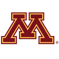 University of Minnesota Crookston maroon and gold block M logo