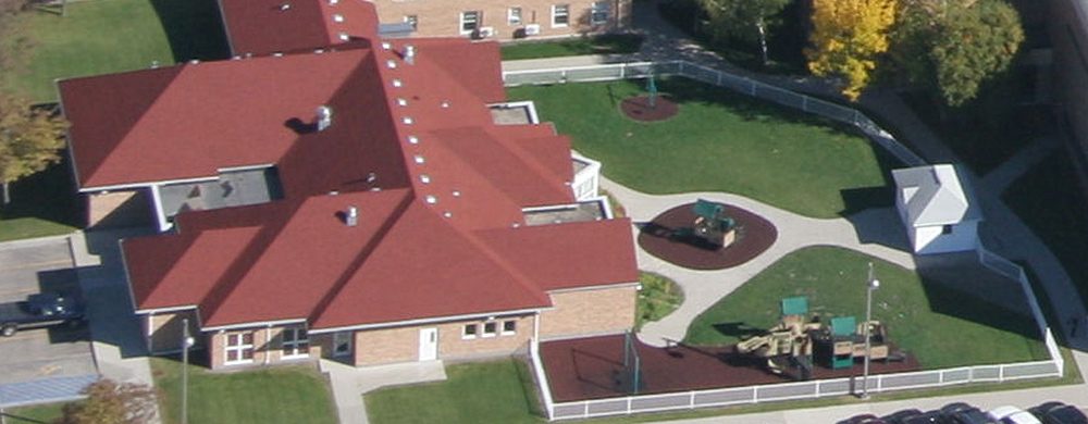 Aerial view of the Early Childhood Development Center 