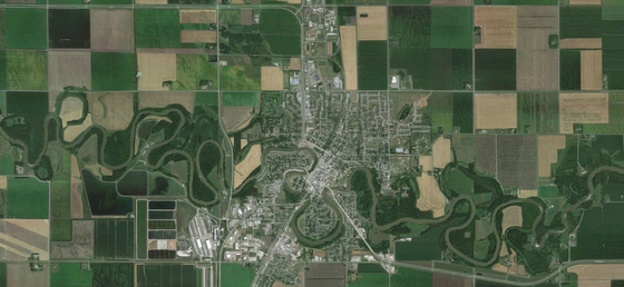 Aerial view of Crookston MN in 2016