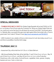 UMC Today Daily Email Sample