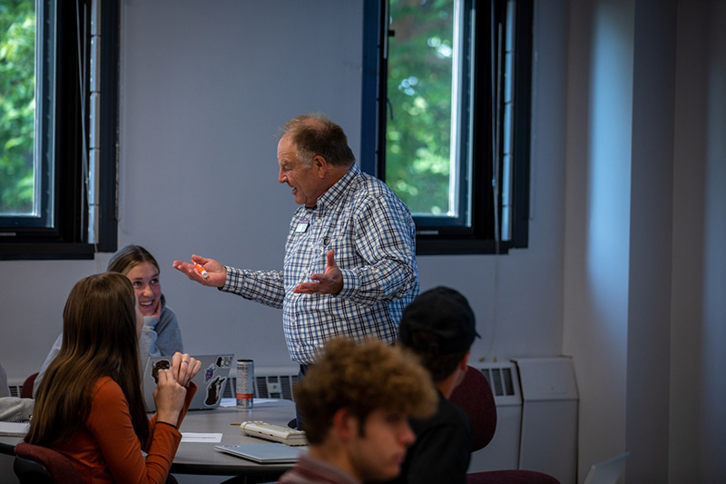 Craig Miller teaching in front of an accounting class