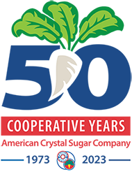 American Crystal Sugar Company 50 years Logo - Gold Sponsor