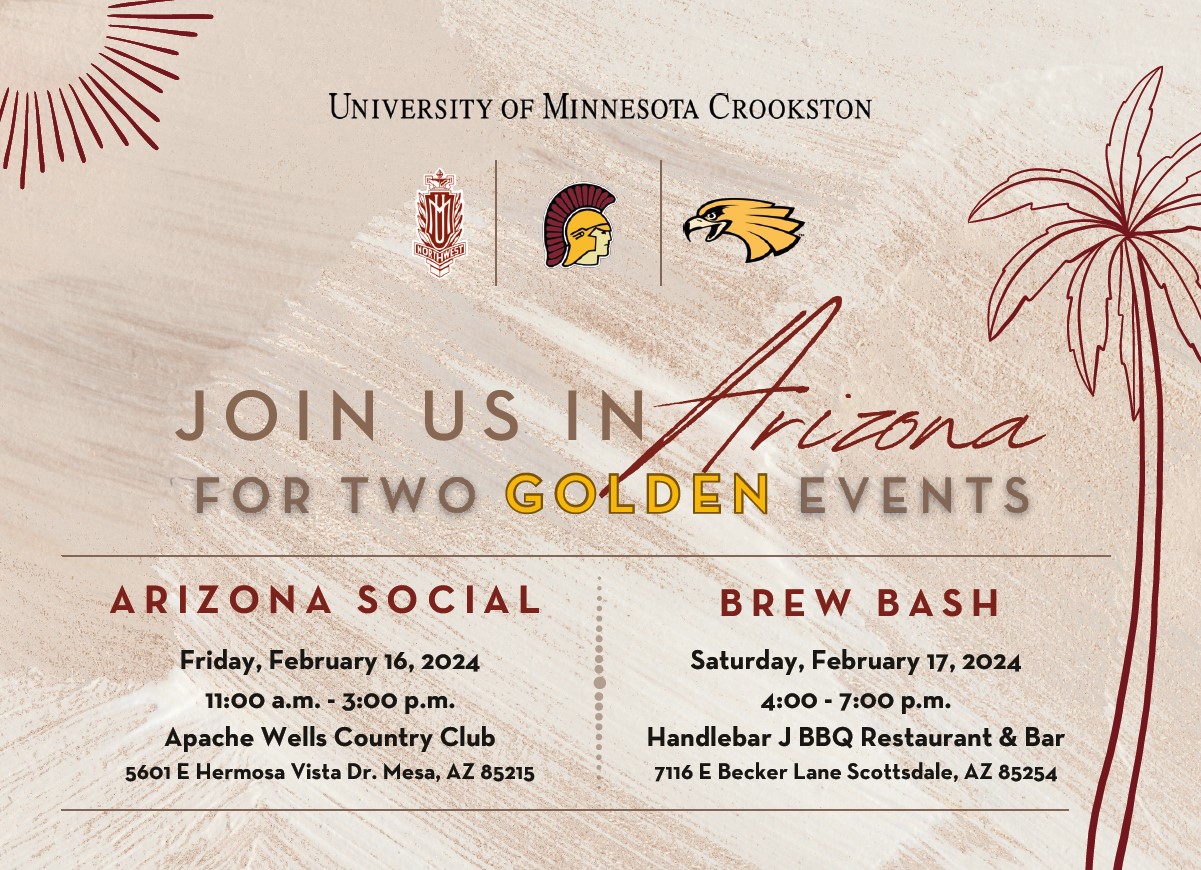 Join us for two golden event - Arizona Social - Friday, February 16, 2024, 11:00 am - 3:00 pm at Apache Wells Country Club, 5601 E Hermosa Vista Dr, Mesa AZ 85215 AND a Brew Bash Saturday, February 17, 2024 from 4:00 pm - 7:00 pm at Handlebar J BBQ Restaurant and Bar, 7116 E Becker Lane Scottsdale, AZ 85254