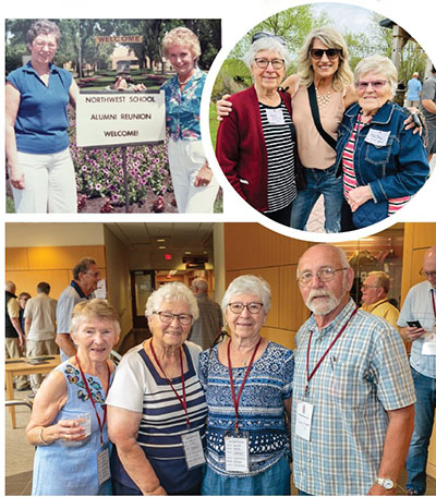 Collage of photos with Ardis and family and friends at reunions and Brew Bash Tour