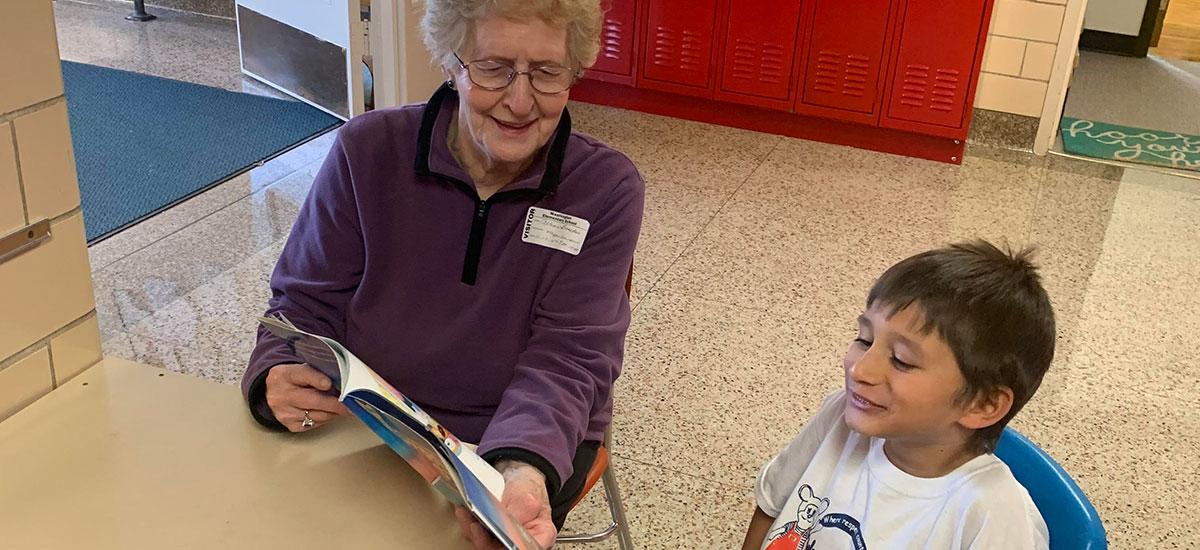Reading Buddies Program: Senior citizens can be matched with elementary school students who need extra help with their reading skills.