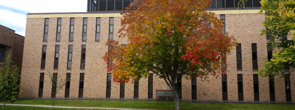 Dowell Hall during a cool Fall day