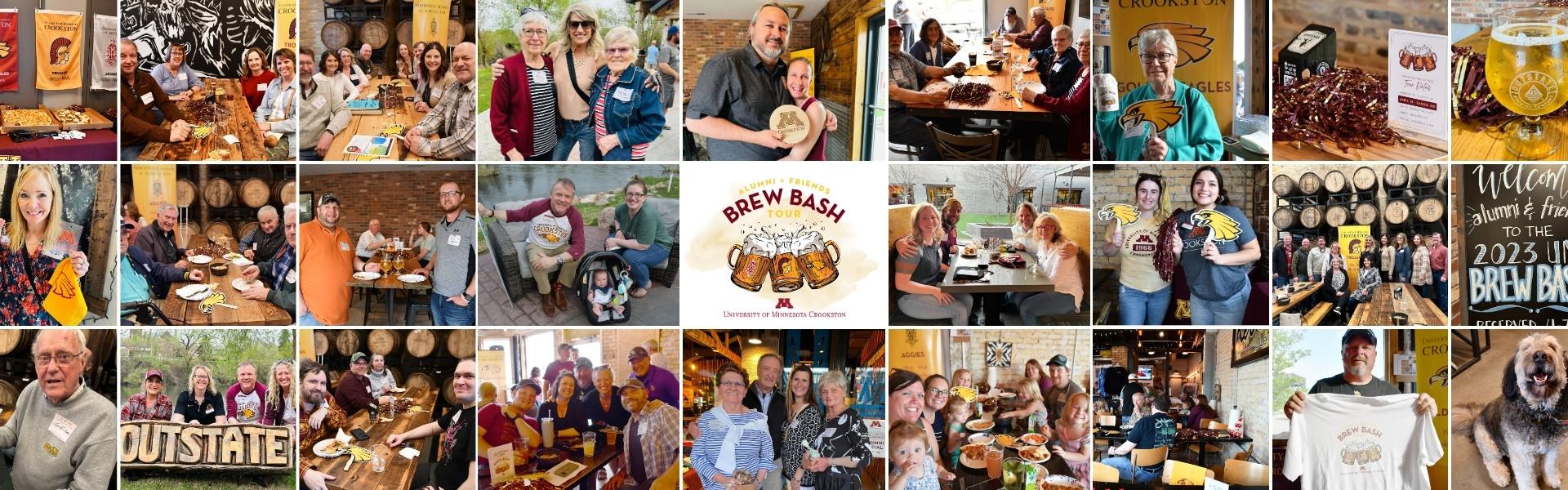 Alumni and Friends Brew Bash 2023 collage of photos