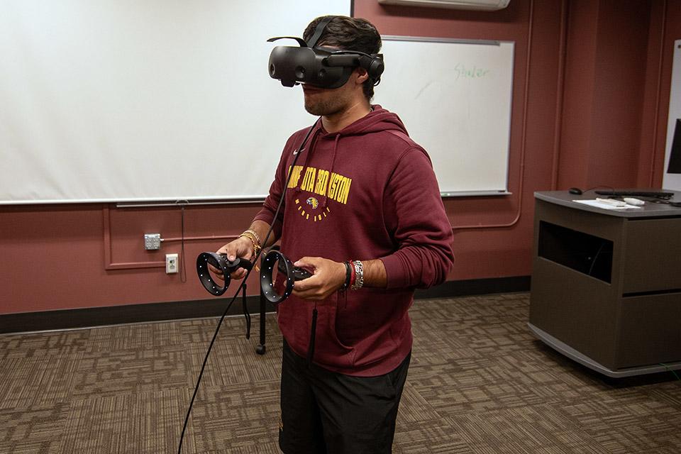 Student using a VR Headset
