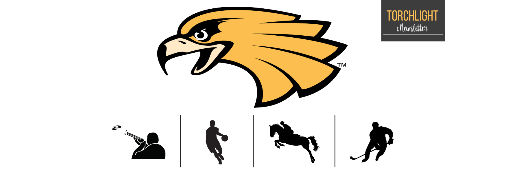 Golden Eagle Trap, Basketball, Equestrian and Hockey logos