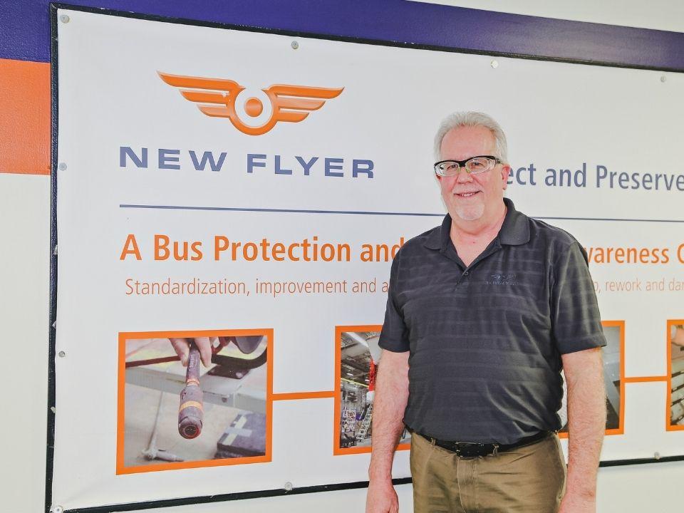 Roy Thurston, BMM student at New Flyer Manufacturing