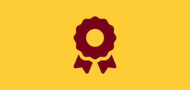 Reward icon with a yellow background