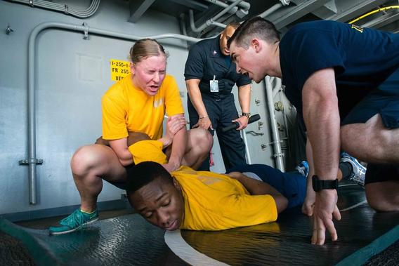 Kathryn Brainerd during U.S. Navy training