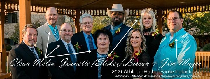 2021 Athletic Hall of Fame inductees - Cleon Melsa, Jeanette (Stoker) Larson and Jim Mages
