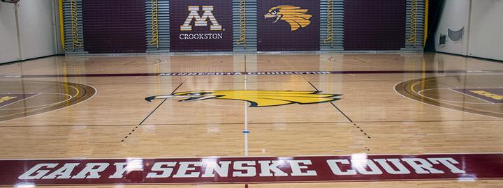 Home to Golden Eagle men's and women's basketball on Gary Senske Court