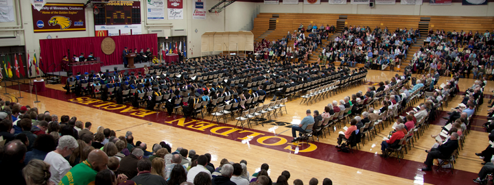 Commencement is held annually in Lysaker Gymnasium