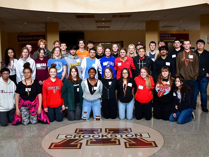 Group of students that attended the UMN Crookston to work on STEM projects