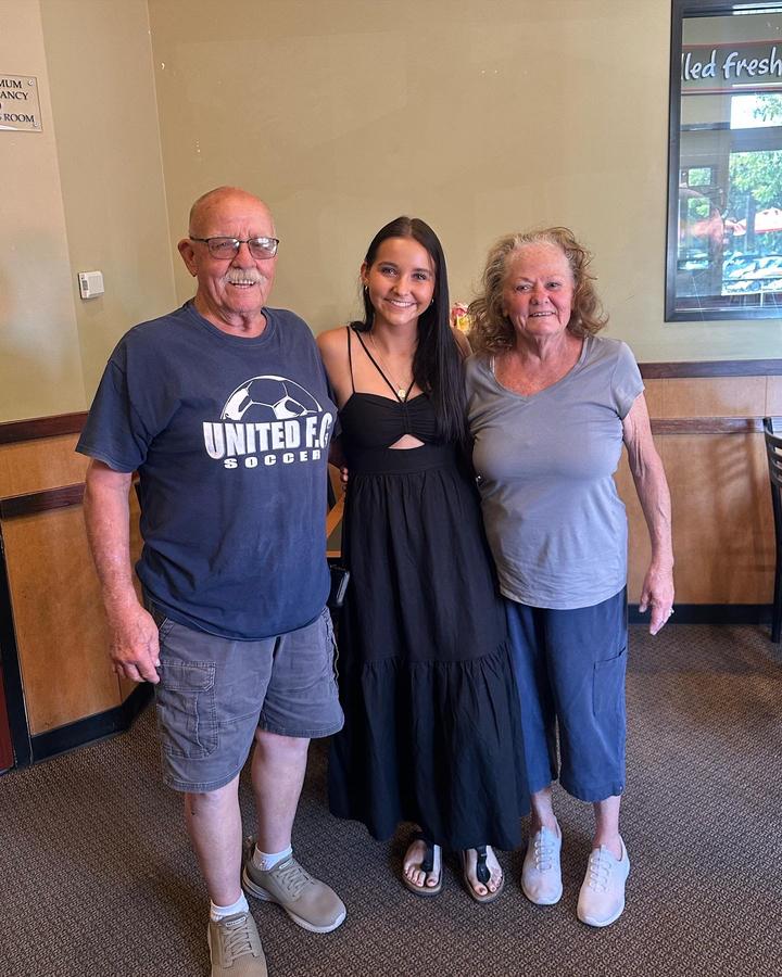 Burnes and her grandparents, Papa Joe and Grandma Loretta