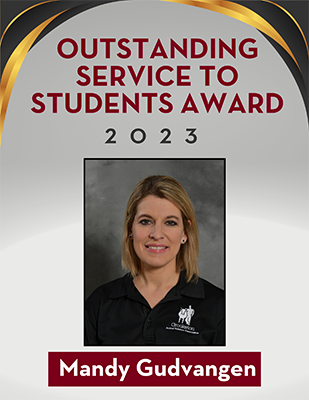 Mandy Gudvangen - Outstanding Service to Students Award 2023
