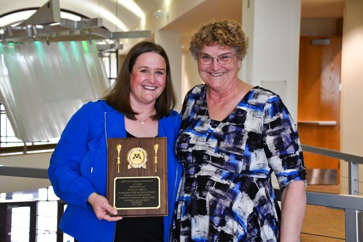 Distinguished Teaching Award: Megan Bell (pictured with Margot Rudstrom