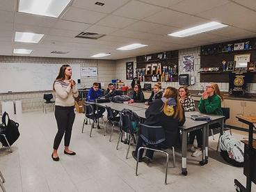 Student teacher in a local ag related classroom