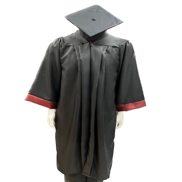 Example of Academic Gown with Maroon Trim