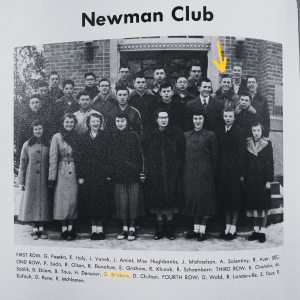 Gabriel Brisbois with the Newman Club
