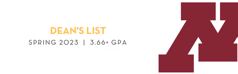 Dean's List Spring 2023 - 3.66+ GPA