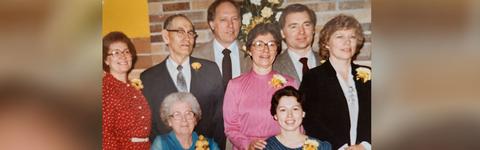 Ardis (Overgaard) Searles with her parents and siblings