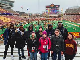 Sustainability students at U of MN Football Game